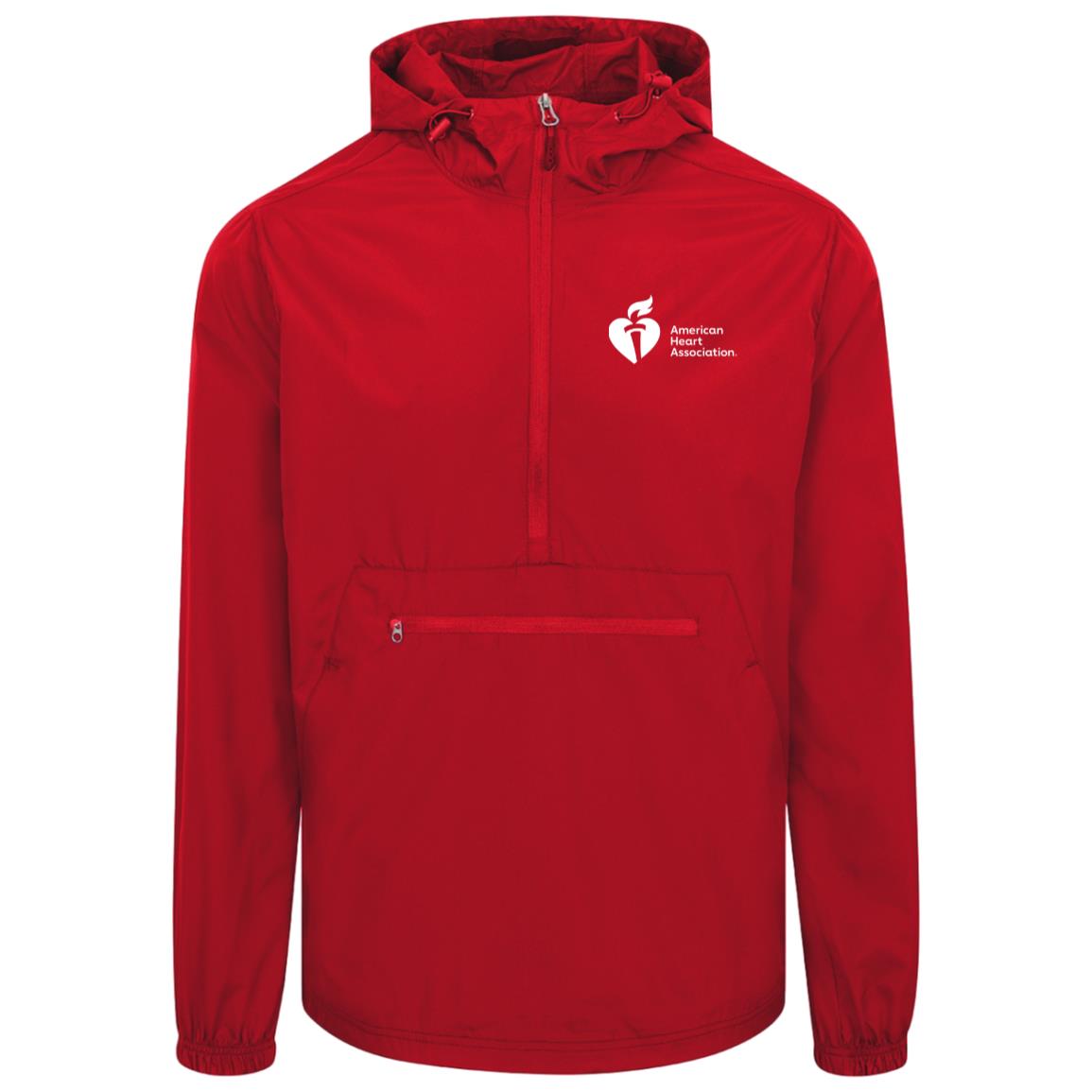 Red Anorak Jacket with white AHA logo on left chest.