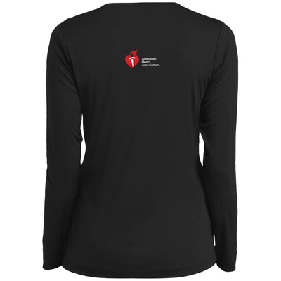 Back of Shirt: AHA logo featured on upper back.