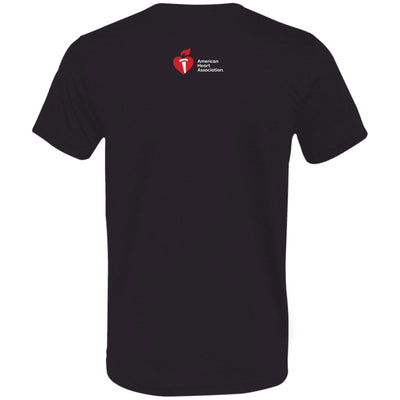 Back of Shirt: AHA logo featured on upper back.