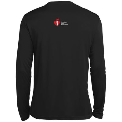 Back of Shirt: AHA logo featured on upper back.